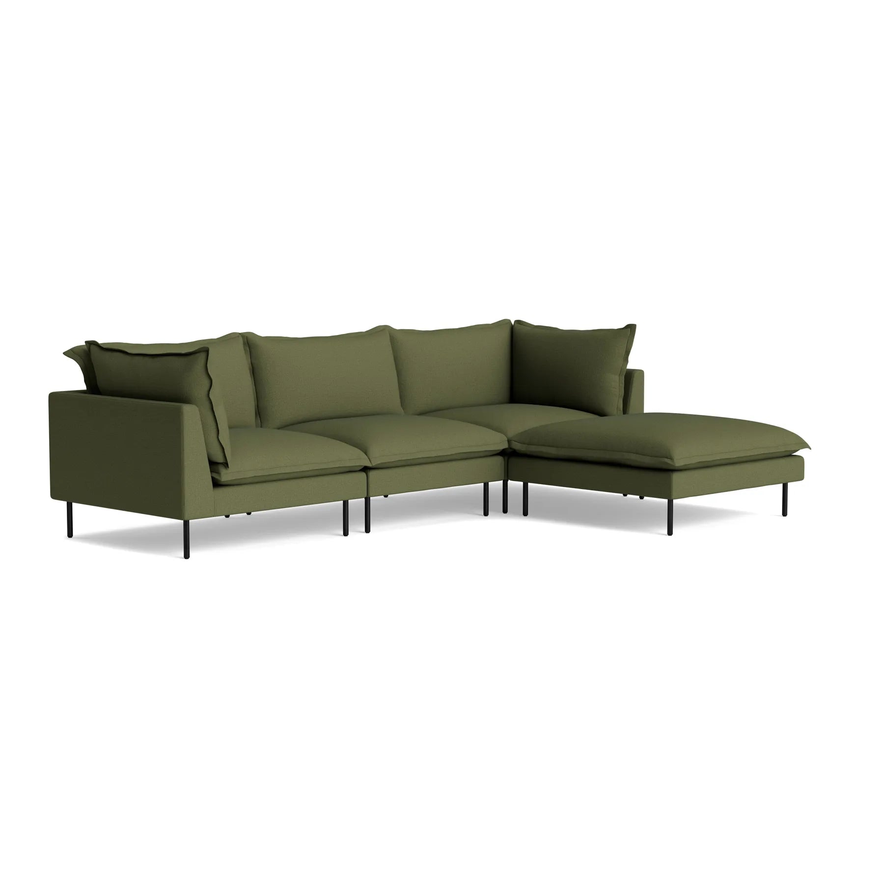 Buy Seam 4 Seater Chaise Sofa - Siena Forest by RJ Living online - RJ Living
