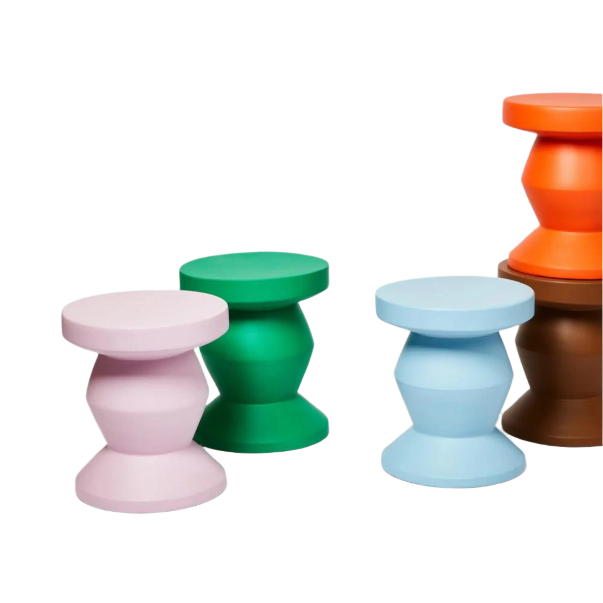 Pedestal Side Table - Soft Blue