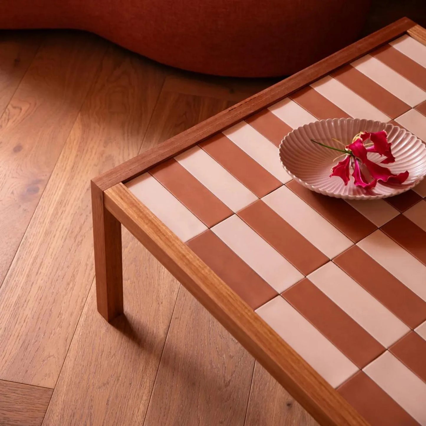 Tiled Coffee Table - Blush Terracotta