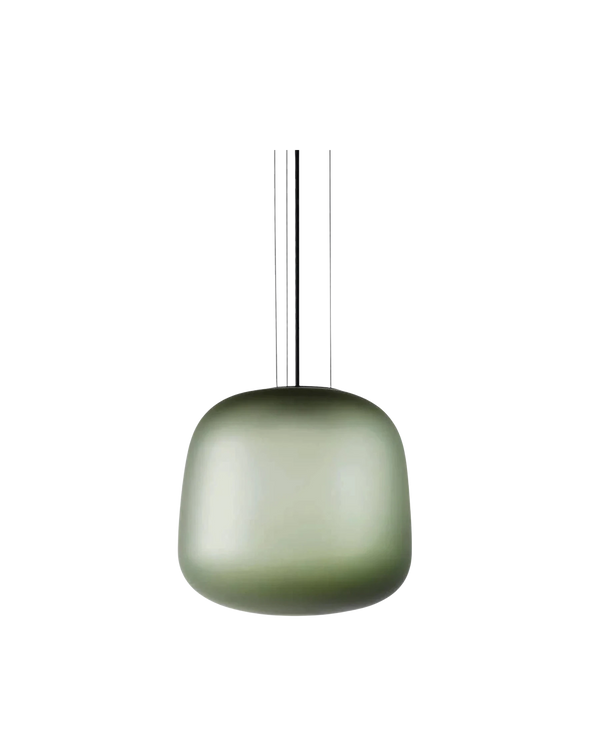 AB Small Pendant - Frosted Smoke Grey/Green