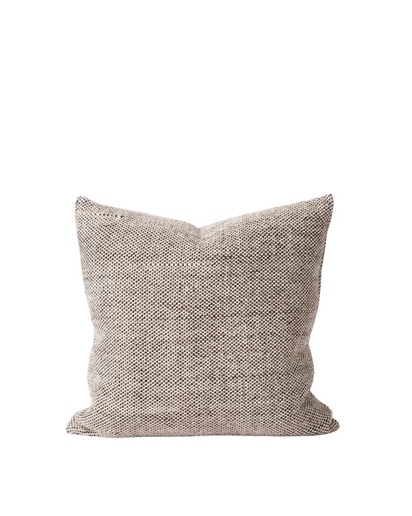 Hutt Wool Cushion - Mulberry / Natural