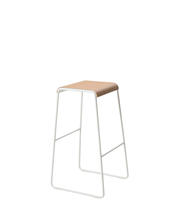 S2 Stool 72.5cm - White/Oak