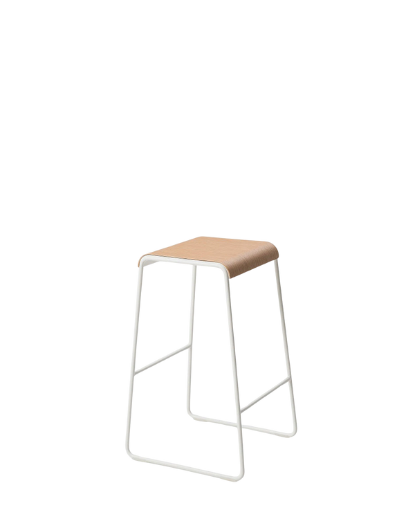 S2 Stool 64.5cm - White/Oak