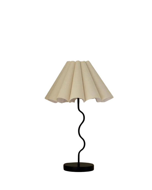Cora Table Lamp - Black / Natural