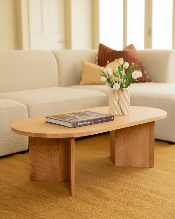 Edge Oval Coffee Table - Oak