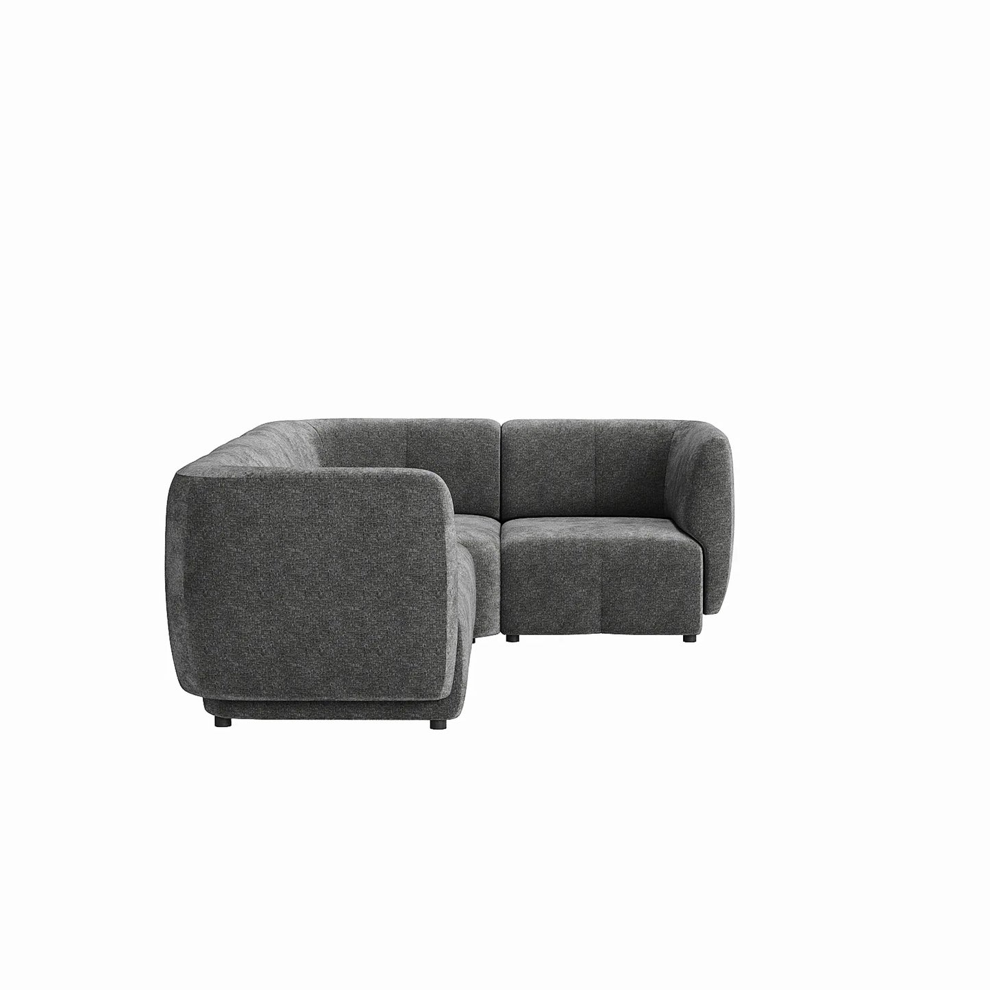 Plum RHF Chaise Sofa - City Grey