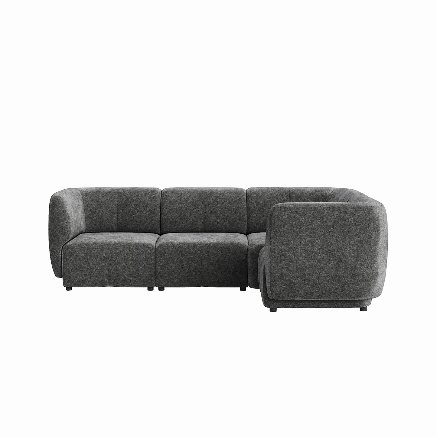 Plum RHF Chaise Sofa - City Grey