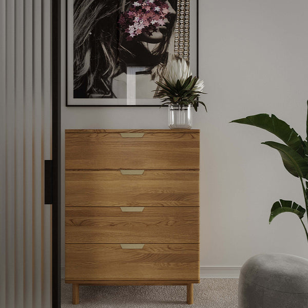Jaya Four Drawer Chest - Oak