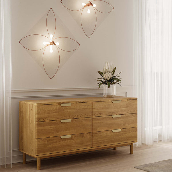 Jaya Six Drawer Chest - Oak