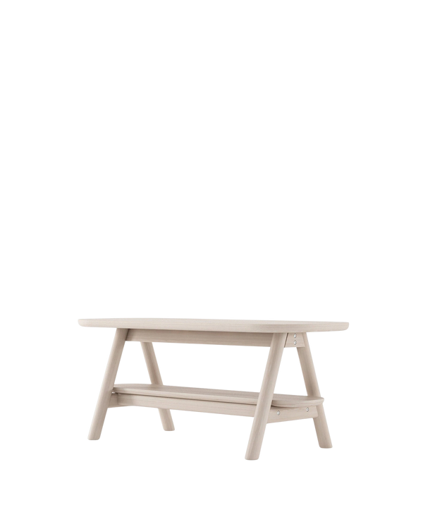 Curbus Oval Coffee Table - White Ash