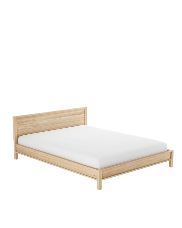 Solid Queen Bed - Oak