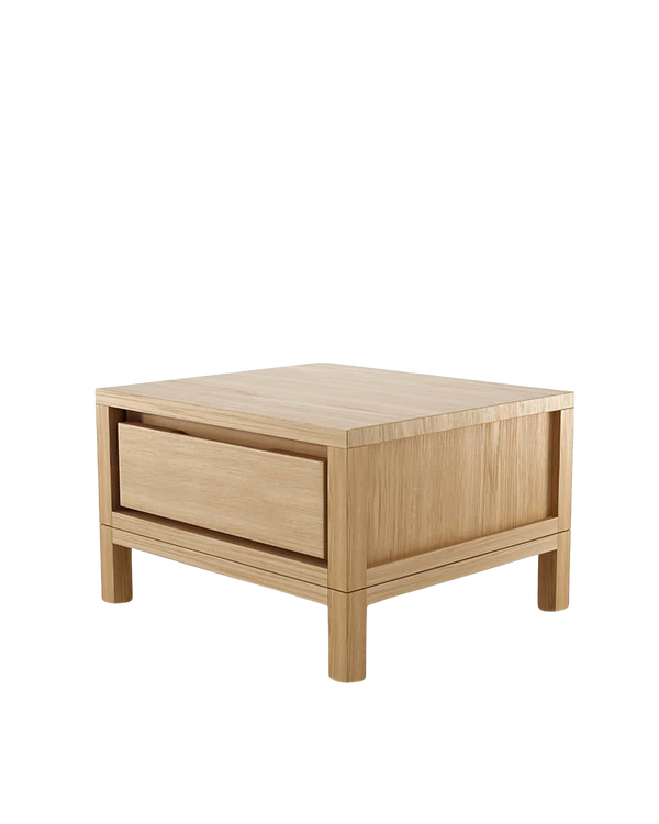 Solid Bedside Table - Oak