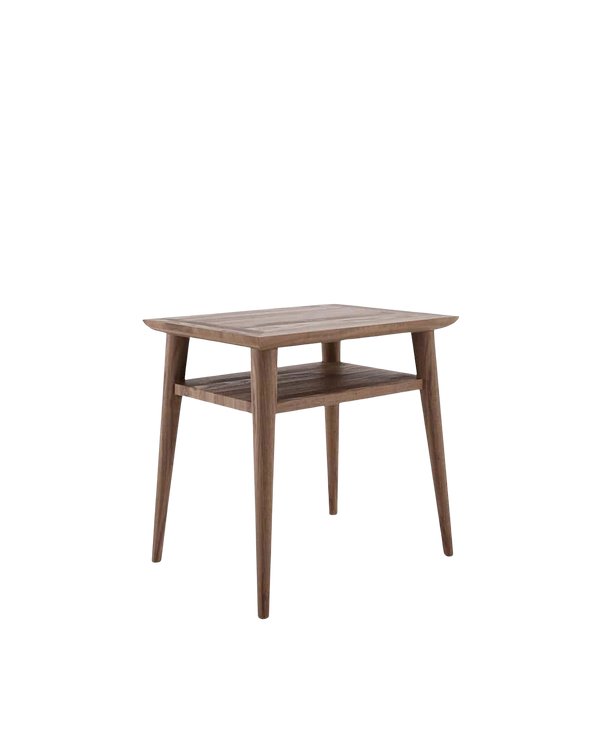 Vintage Open Bedside Table Large - Teak