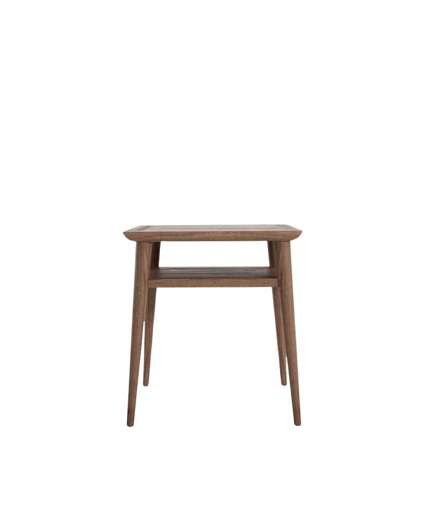 Vintage Open Bedside Table - Teak