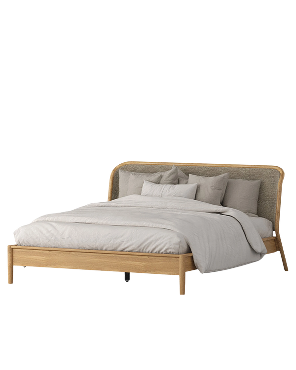 Jaya King Bed - Oak