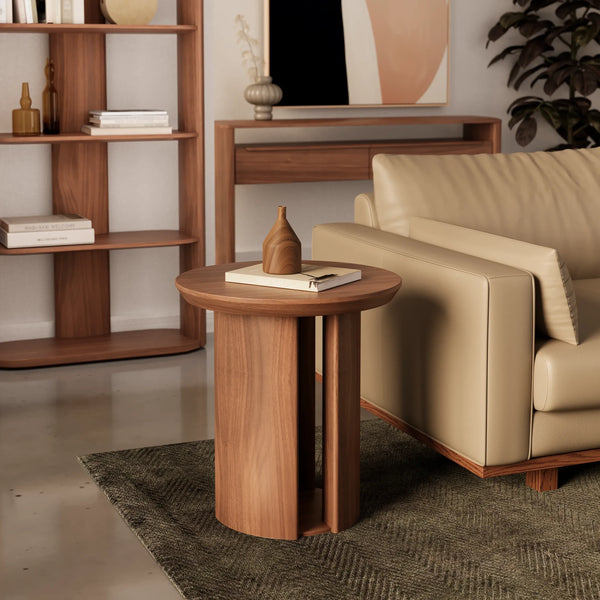 Otto Side Table 50cm - Walnut Natural