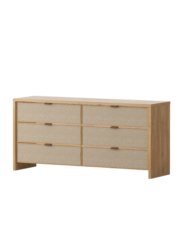Peggy Six Drawer Chest - Oak