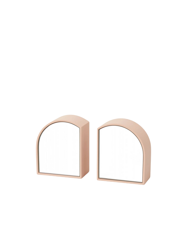 Archie Mirror Bookends - Powder