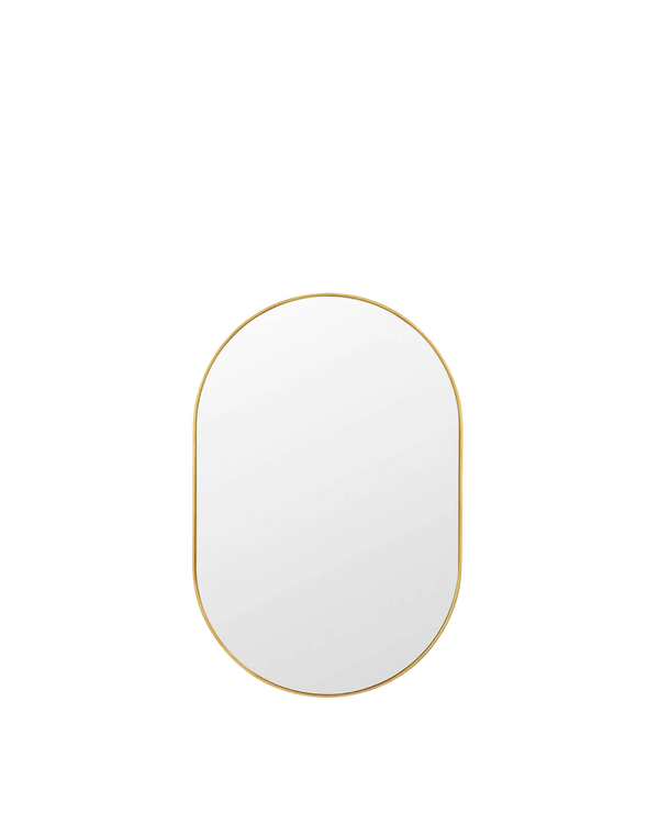Bjorn Oval Mirror 65Cm X 100Cm - Brass