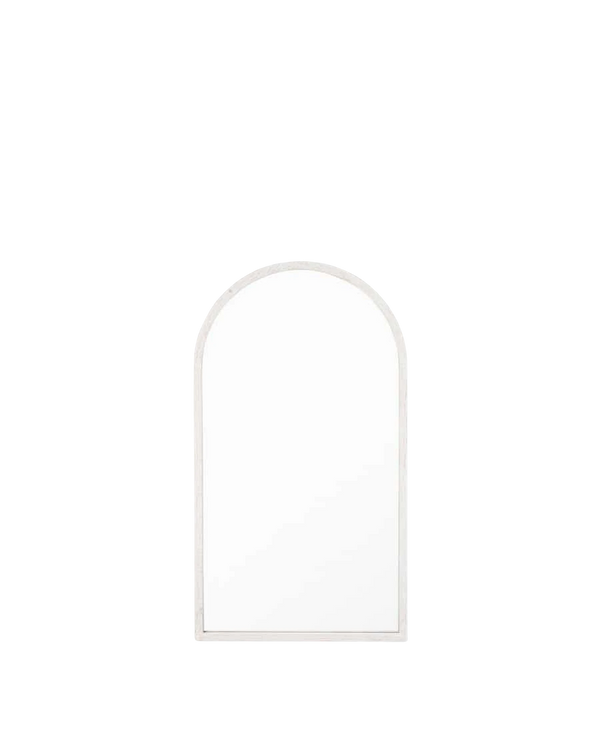 Cove Leaner Arch Mirror - White