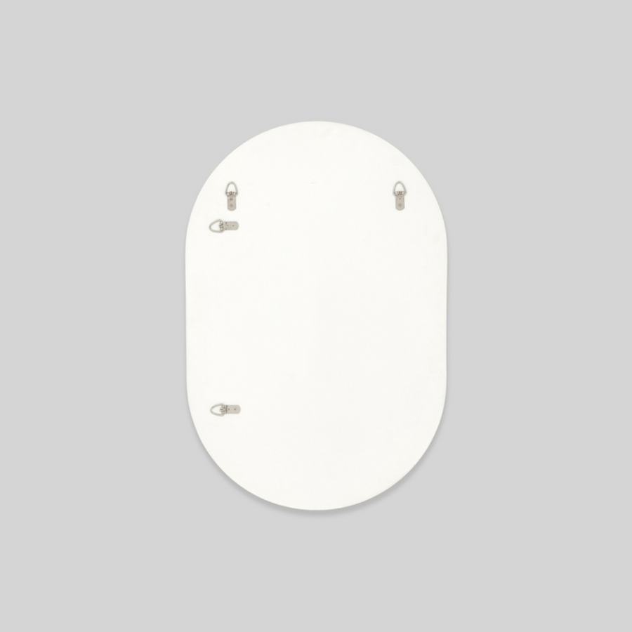 Bjorn Oval Mirror - White 50cm x 75cm
