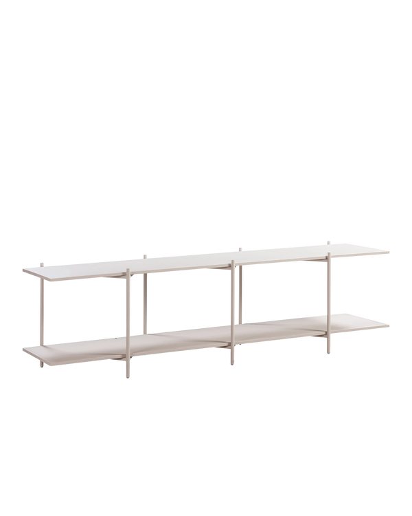 Cross Shelving Unit Low - Warm Beige