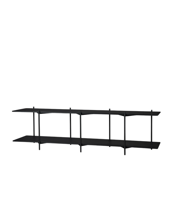 Cross Shelving Unit Low - Black