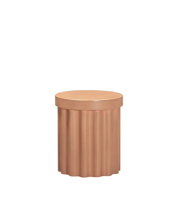 Flock Outdoor Side Table - Terracotta Concrete