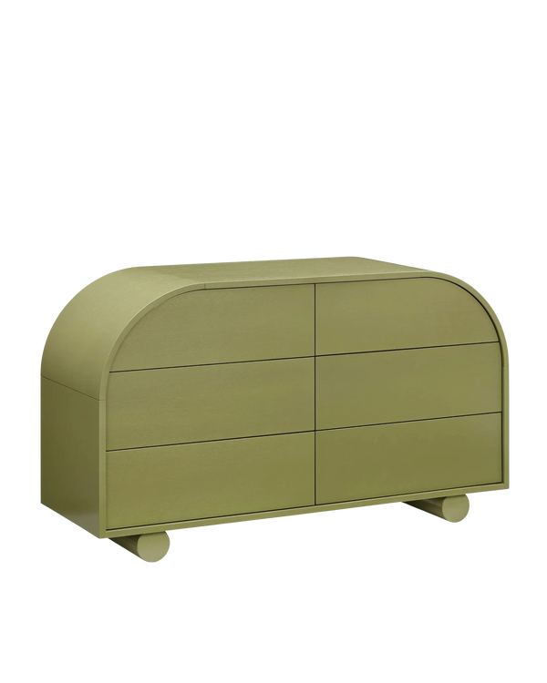 Muse 6 Drawer Chest - Olive