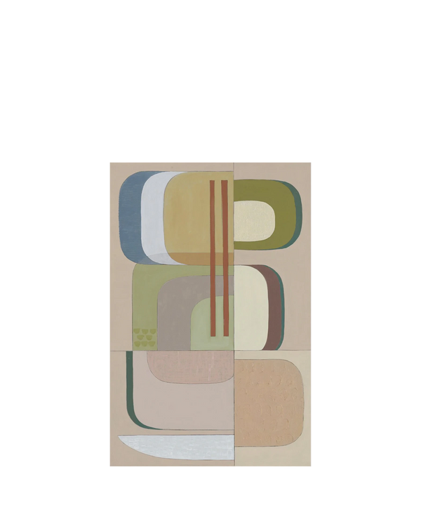 Pascal Blush Two Canvas Print 120cm x 80cm Oak Frame