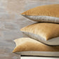 Linen/Velvet Bolster Cushion - Nutmeg