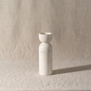 Toulin Marble Candle Holder - White