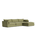Sidney 5 Seater Chaise Sofa - Fossil Eucalyptus