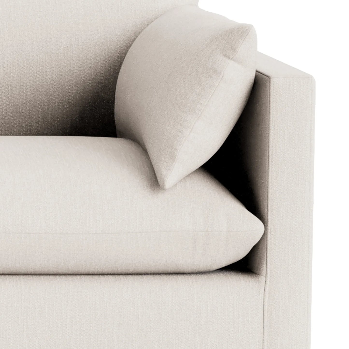 Sidney Slipcover 4 Seater Sofa - Silex Off White