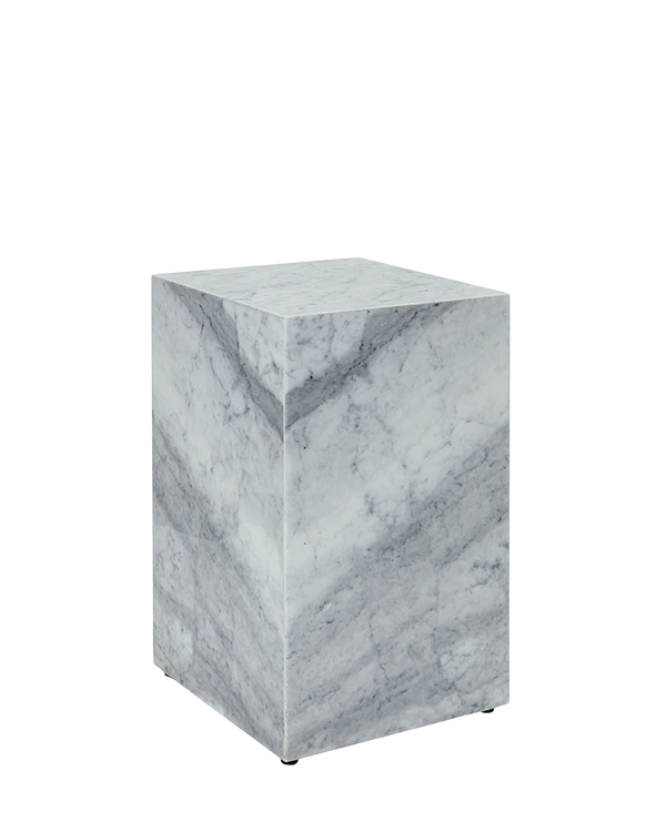 Stage Marble Side Table Tall - Grey Carrara