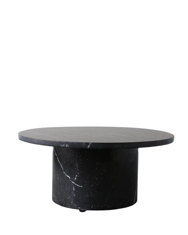 Curve Marble Coffee Table - Black Marble
