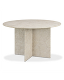 Clara Round Dining Table 120cm - Desert Rose Marble