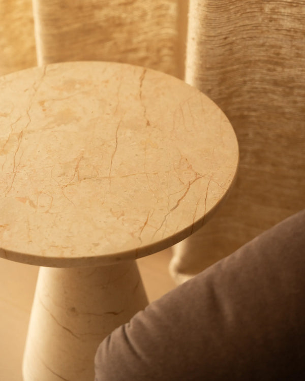 Brooks Medium Side Table - Desert Rose Marble