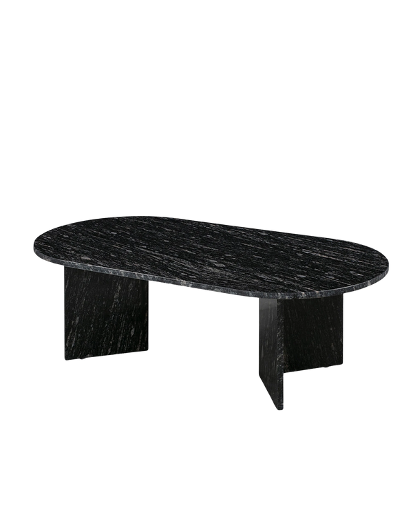 Edge Oval Coffee Table - Black Forest Granite