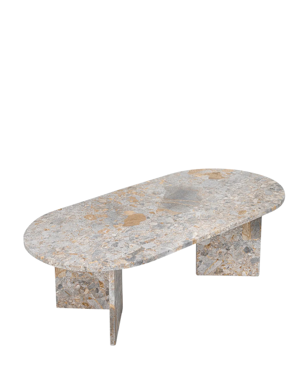 Edge Oval Coffee Table - Earth Marble
