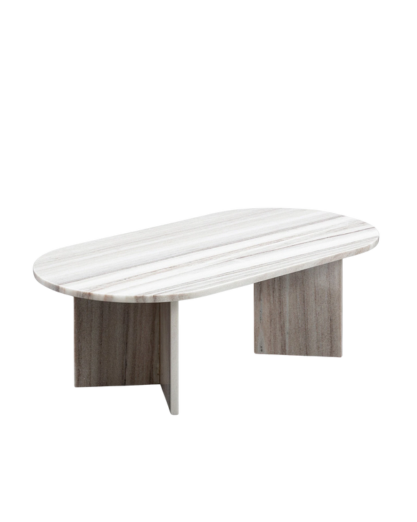 Edge Oval Coffee Table - Sand Granite