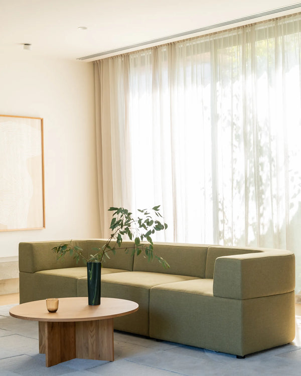 Stretch 4 Seater Sofa - Fossil Eucalyptus