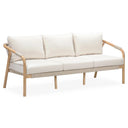 Burnett Outdoor 3 Seater Sofa - Timber / Beige