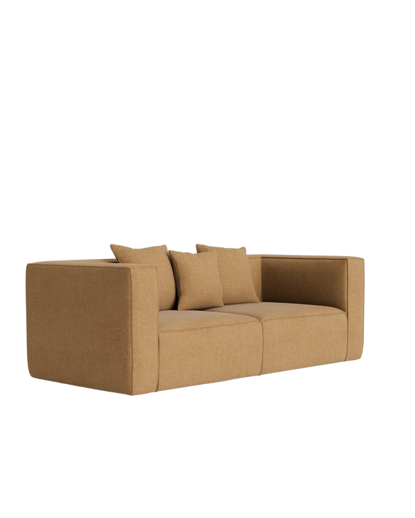Block 2 Seater Sofa - Fossil Fawn