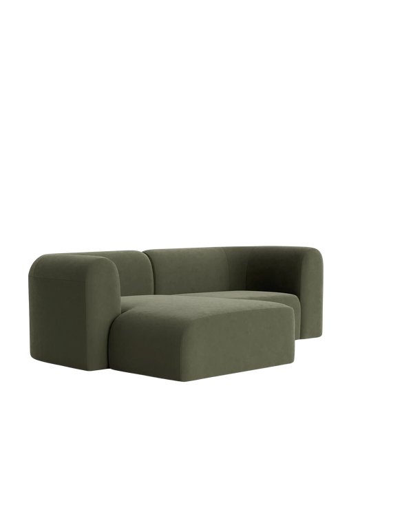 Berg 3 Seater LHF Chaise Sofa - Eden Leaf