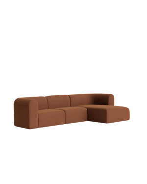 Berg 4 Seater RHF Chaise Sofa - Corduroy Cocoa