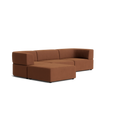 Stretch 4 Seater Chaise Sofa - Corduroy Cocoa