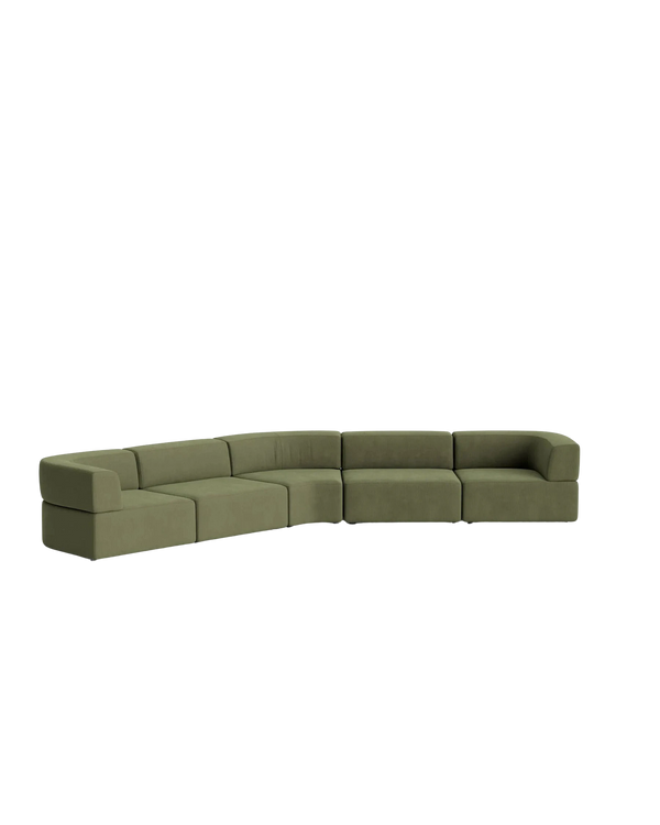 Stretch Large Closed Angle Sofa - Corduroy Forest