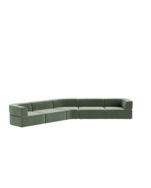 Stretch Large Closed Angle Sofa - Opal Ocean