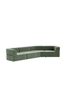 Stretch Closed Angle Sofa - Opal Ocean